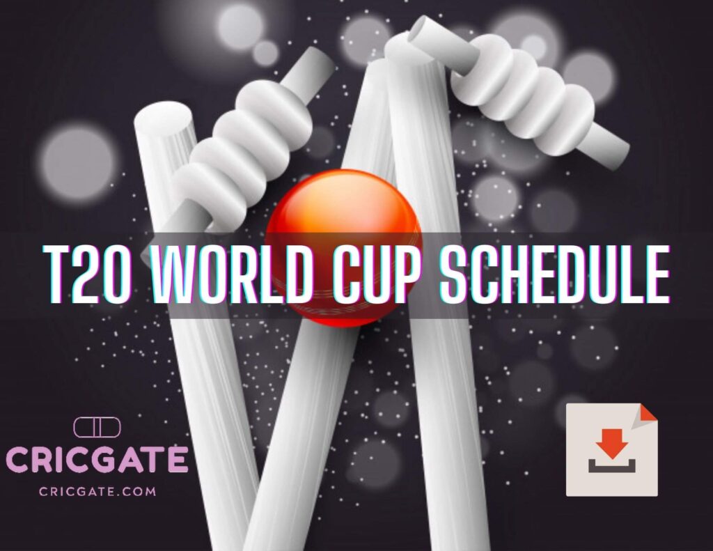 T20 World Cup Schedule 2021 PDF