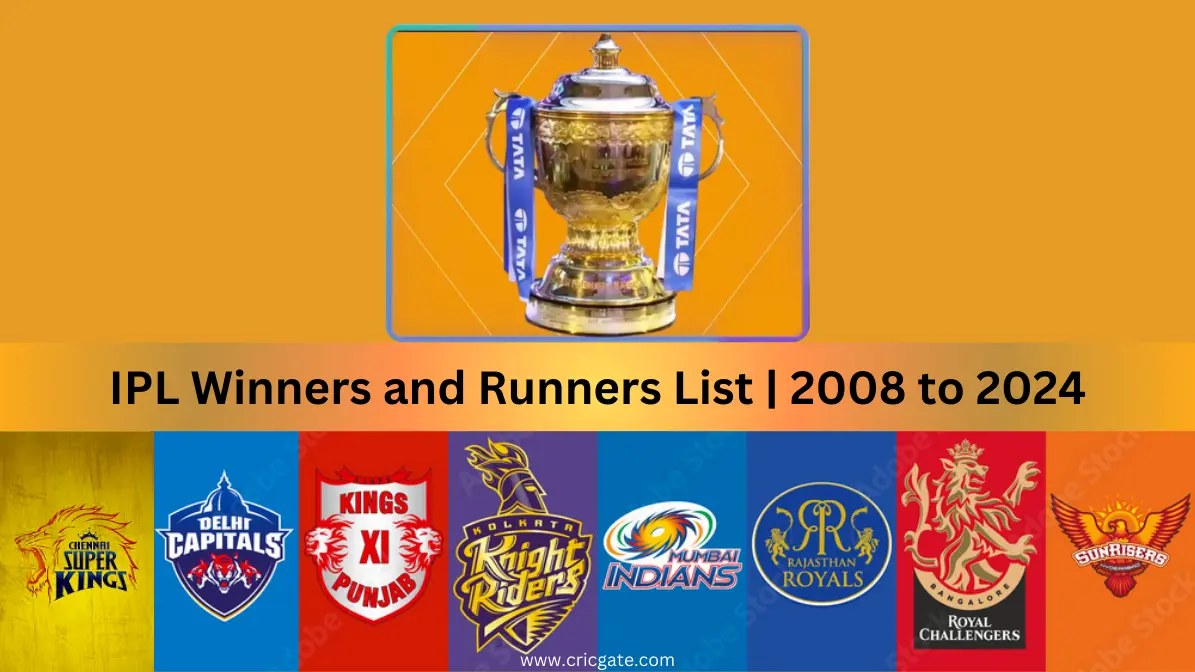 IPL Winners and Runners List |2008 to 2024 - CricGate